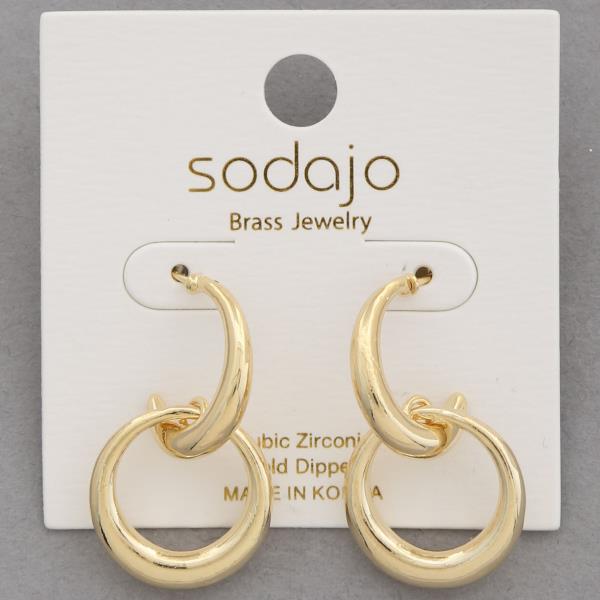 SODAJO METAL GOLD DIPPED EARRING