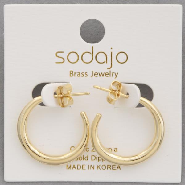 SODAJO OPEN HOOP GOLD DIPPED EARRING