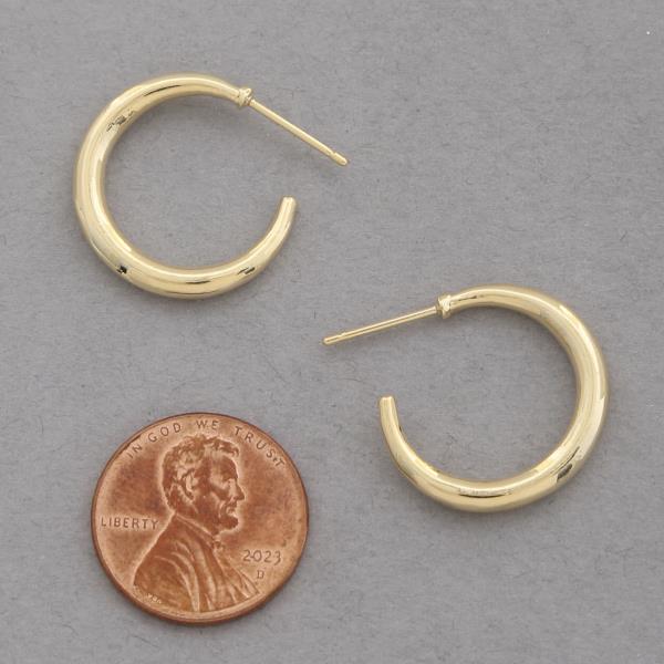 SODAJO OPEN HOOP GOLD DIPPED EARRING