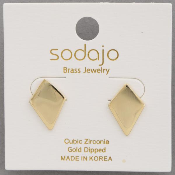 SODAJO METAL GOLD DIPPED EARRING