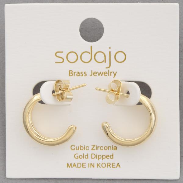 SODAJO OPEN CIRCLE GOLD DIPPED EARRING