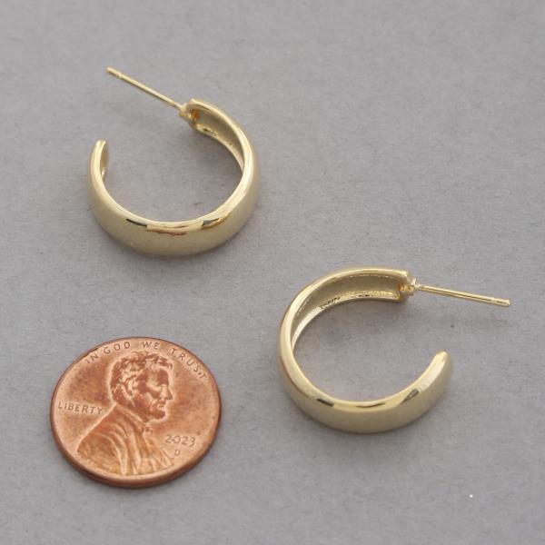 SODAJO GOLD DIPPED OPEN HOOP ERRING