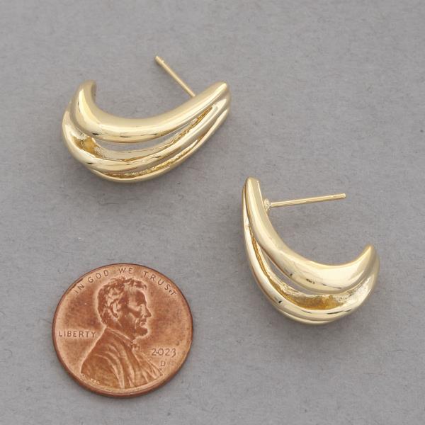 SODAJO TEARDROP GOLD DIPPED EARRING