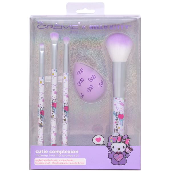 THE CREME SHOP X HELLO KITTY CUTIE COMPLEXION MAKEUP BRUSH AND SPONGE SET