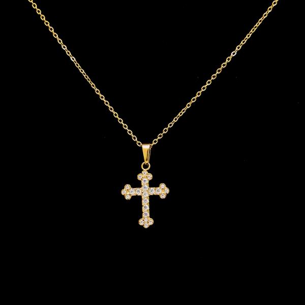 STAINLESS STEEL CROSS NECKLACE