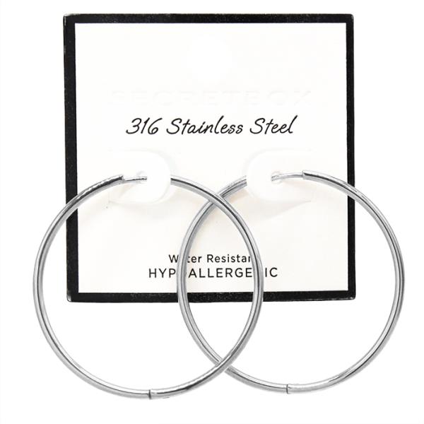 STAINLESS STEEL HOOP EARRING