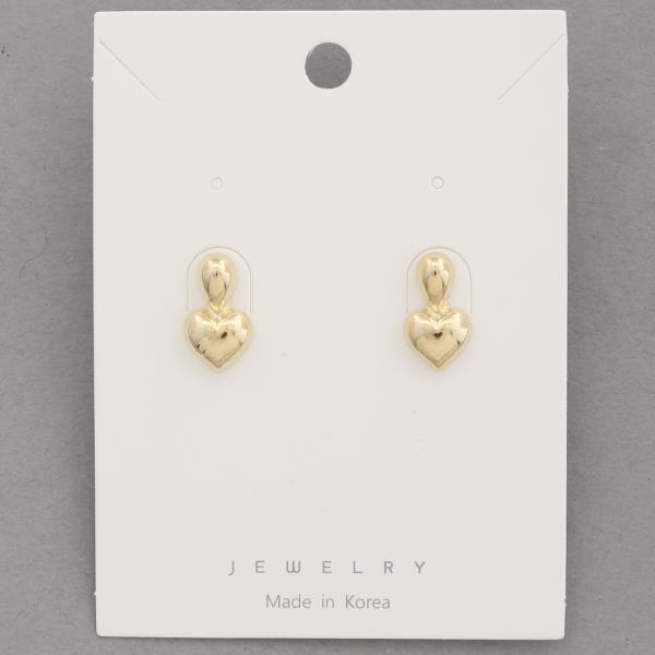 DAINTY HEART METAL EARRING