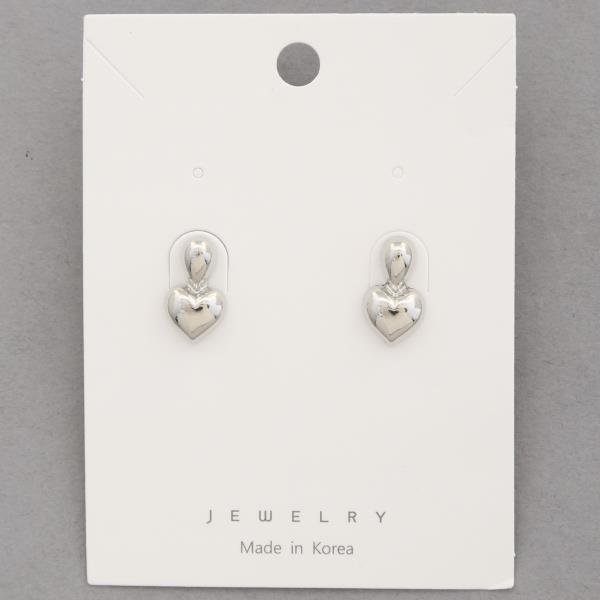 DAINTY HEART METAL EARRING