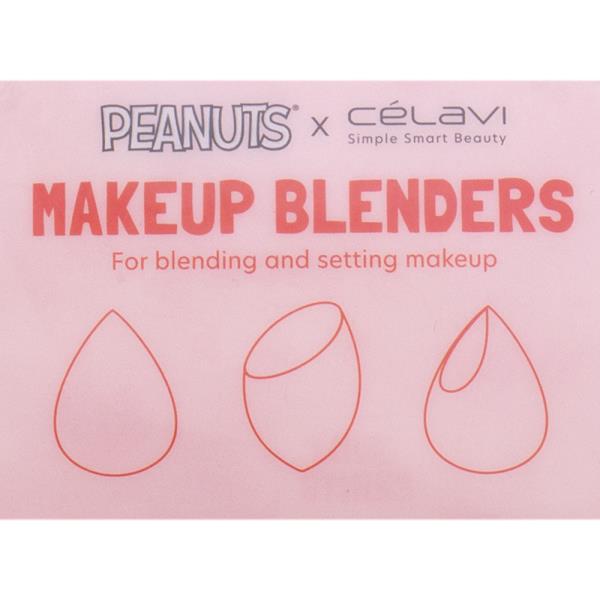 CELAVI X PEANUTS MAKEUP 3PC BLENDERS SET