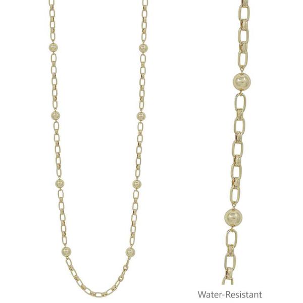 10MM CCB ACCENT LINKED CHAIN LONG NECKLACE