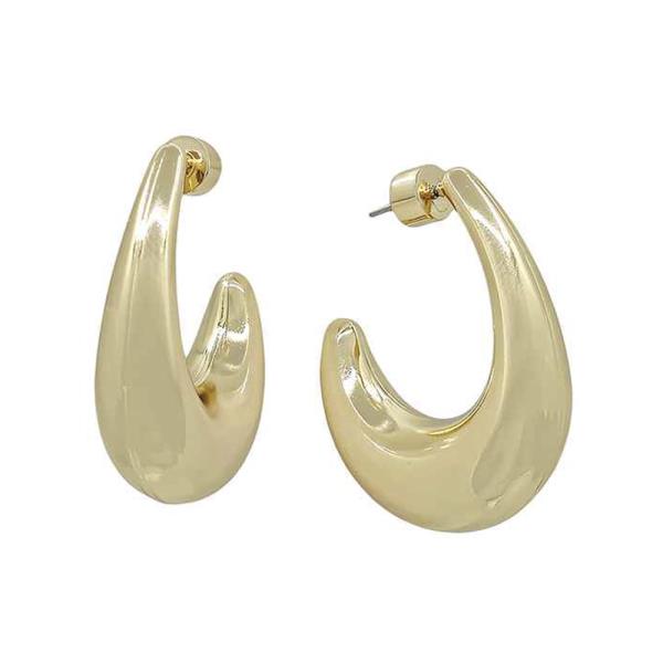 BOLD TEARDROP HOOP EARRING