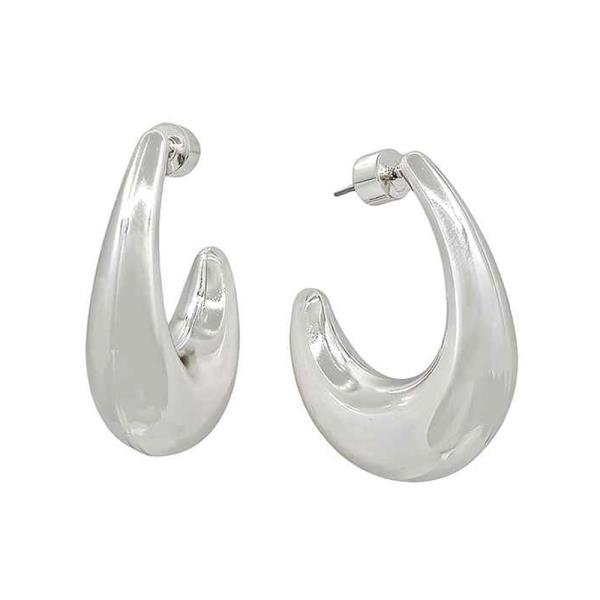 BOLD TEARDROP HOOP EARRING