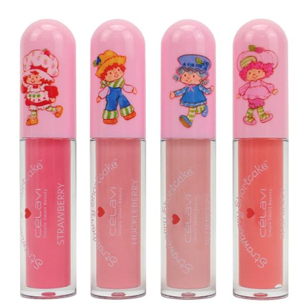 CELAVI STRAWBERRY SHORTCAKE VDAY 4PC LIP GLOSS SET