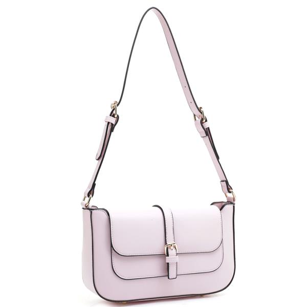 STYLISH BUCKLE DESIGN SHOULDER BAG