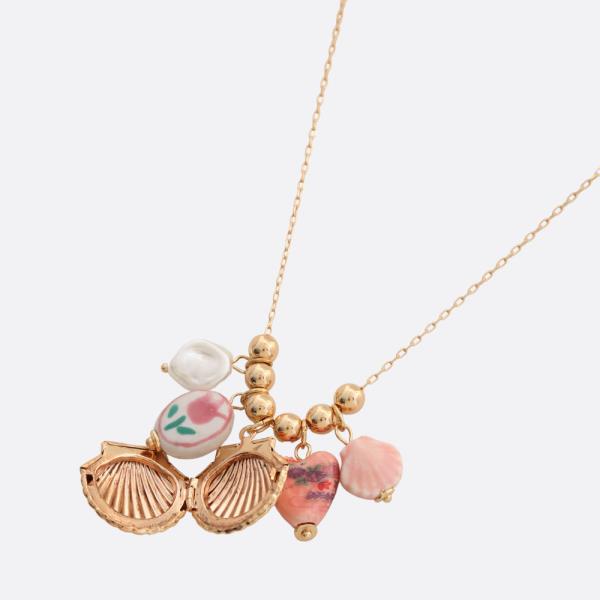 SEASHELL MULTI CHARM NECKLACE