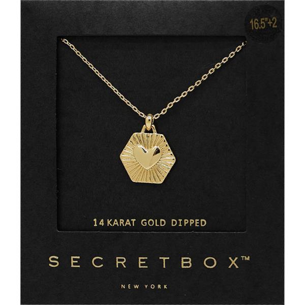 SECRET BOX GOLD DIPPED HEARTLIGHT NECKLACE