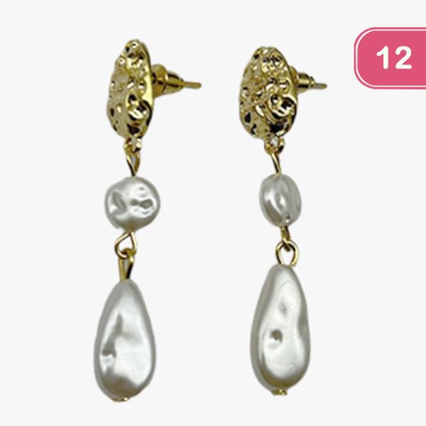 PEARL METAL EARRING (12 UNITS)