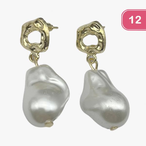 PEARL METAL EARRING (12 UNITS)