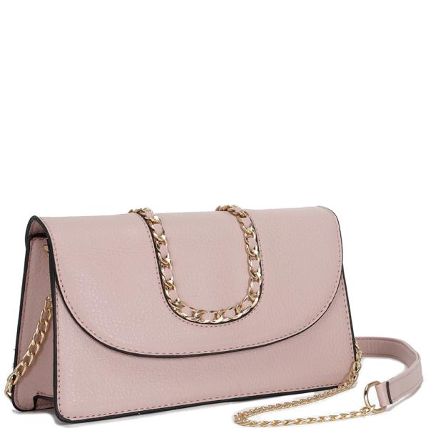 PLAIN CHAIN LINK CROSSBODY BAG