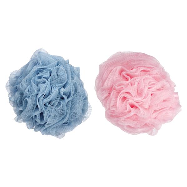 CALA BATH DELUXE PUFFS 2PC SET BLUE PINK