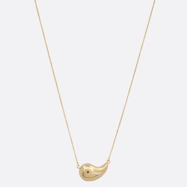 SODAJO TEARDROP DOME GOLD DIPPED NECKLACE