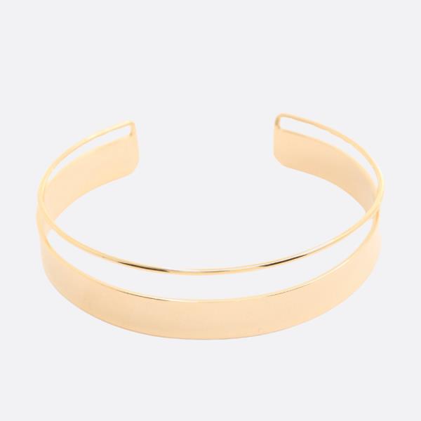 SODAJO DOUBLE CUFF GOLD DIPPED BRACELET