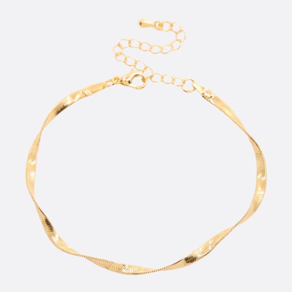 SODAJO WAVY LINK METAL GOLD DIPPED BRACELET