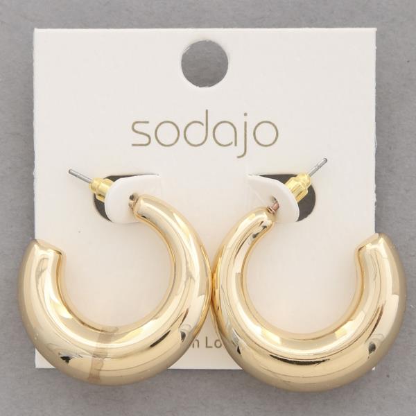 SODAJO PIPE OPEN HOOP EARRING