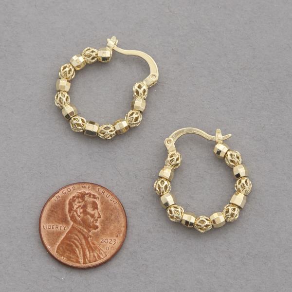 SODAJO METAL HOOP GOLD DIPPED EARRING