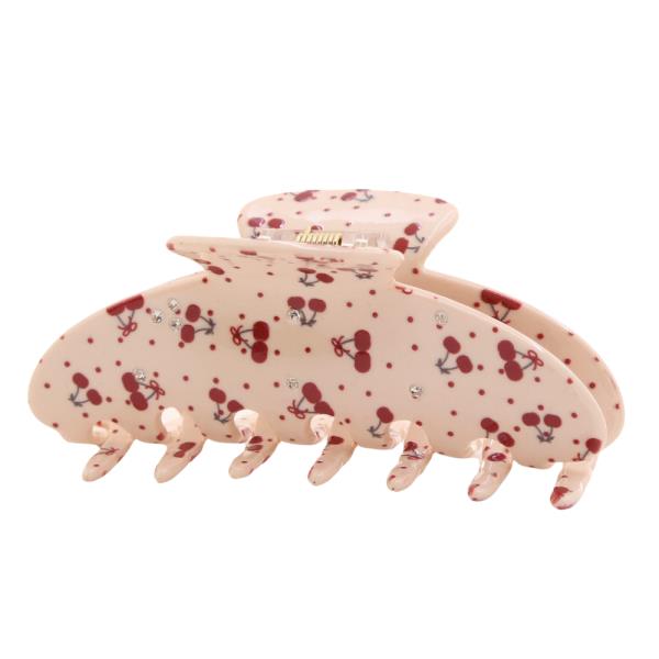 CHERRY PATTERN CLAW HAIR CLIP