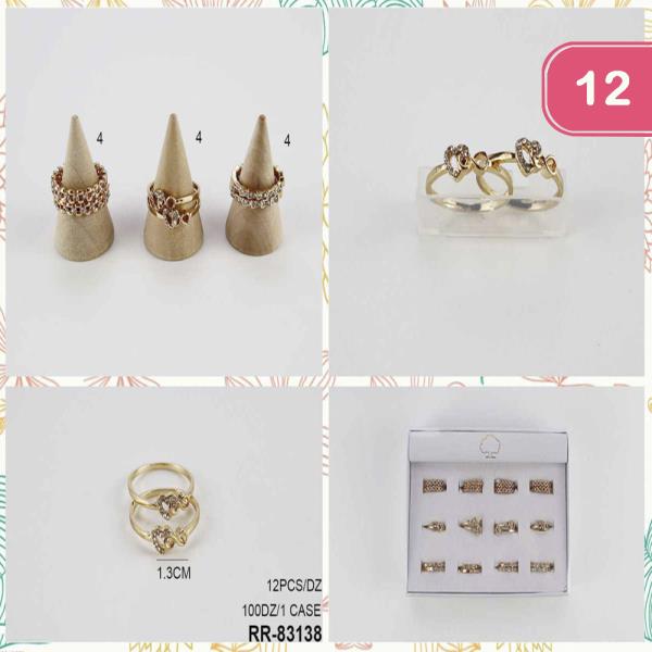 RHINESTONE RING (12 UNITS)