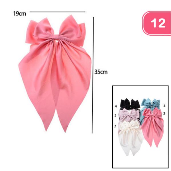 RIBBON HAIR BOW (12 UNITS)