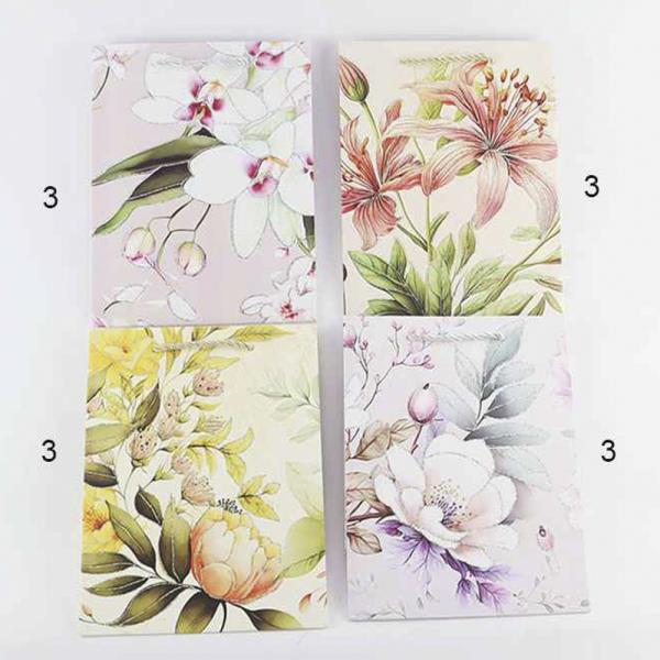 FLOWER GIFT PAPER TOTE BAG (12 UNITS)