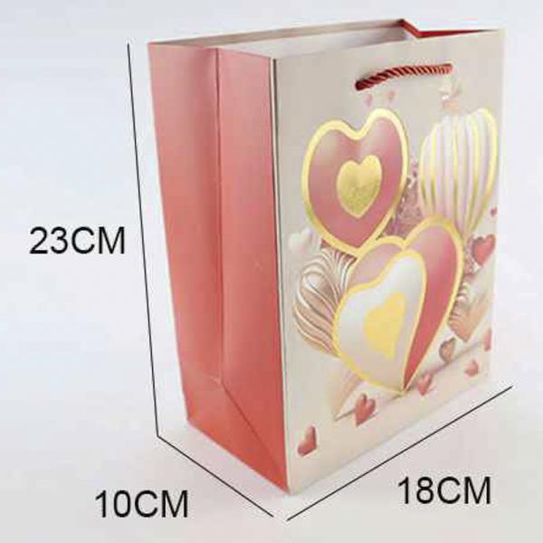 VALENTINE`S DAY GIFT PAPER TOTE BAG (12 UNITS)