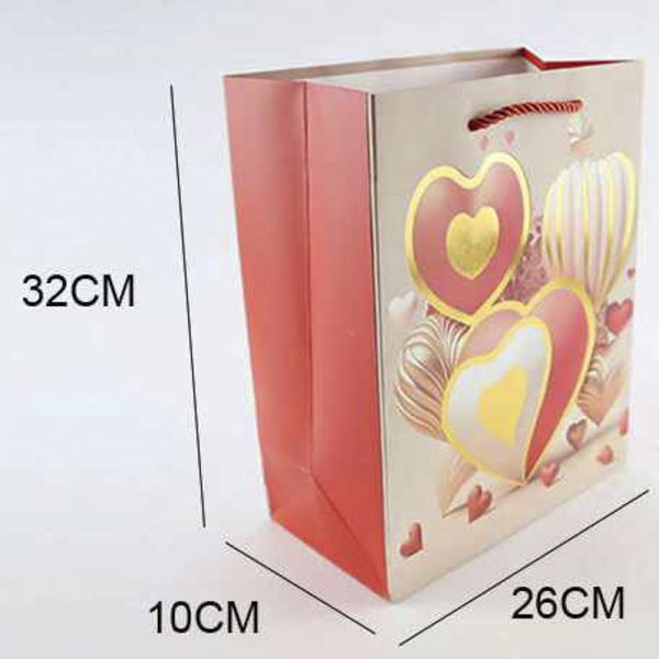 VALENTINE`S DAY GIFT PAPER TOTE BAG (12 UNITS)