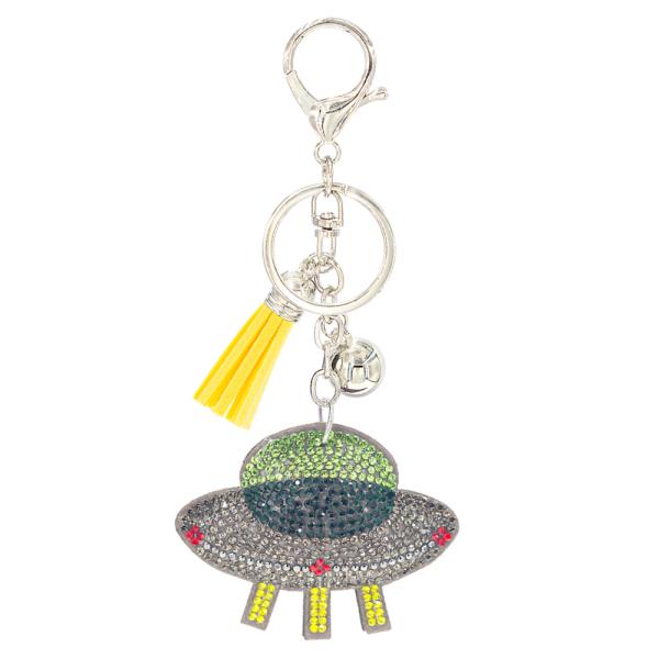 GRAY UFO KEYCHAIN