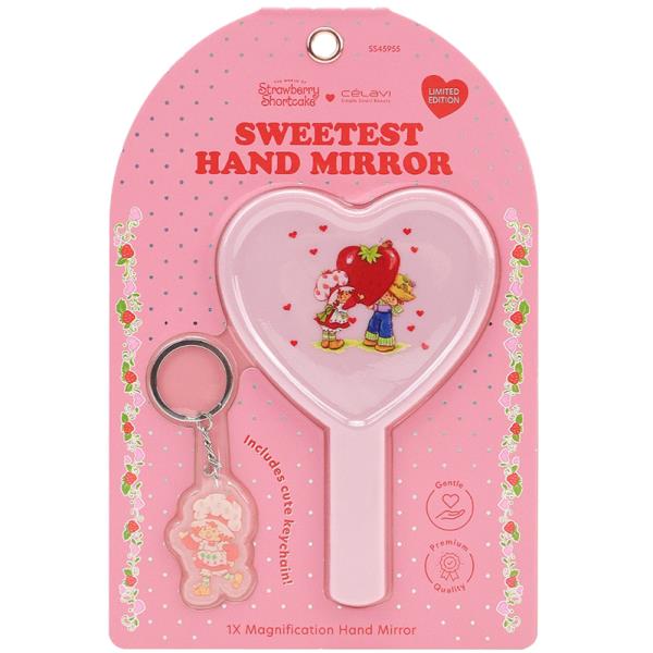 CELAVI STRAWBERRY SHORTCAKE SWEETEST HAND MIRROR W KEYCHAIN