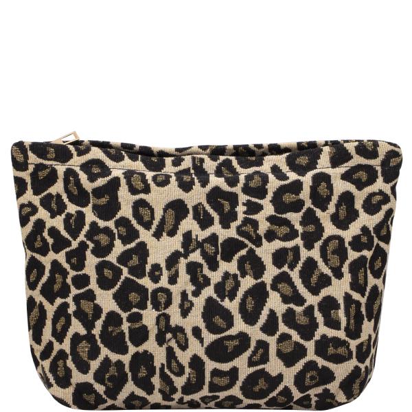 ANIMAL PRINT ZIPPER POUCH BAG