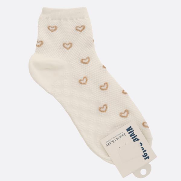 HEART PATTERN ANKLE SOCK