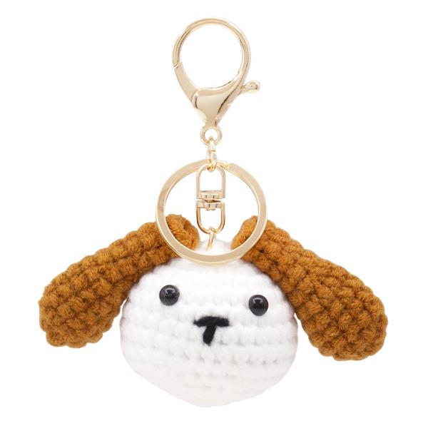 ANIMAL FACE KNITTED KEY CHAIN