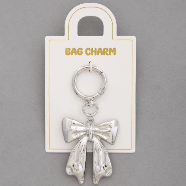 RIBBON BOW BAG CHARM