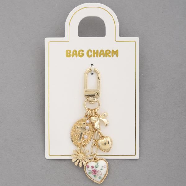 HEART BOW MULTI BAG CHARM