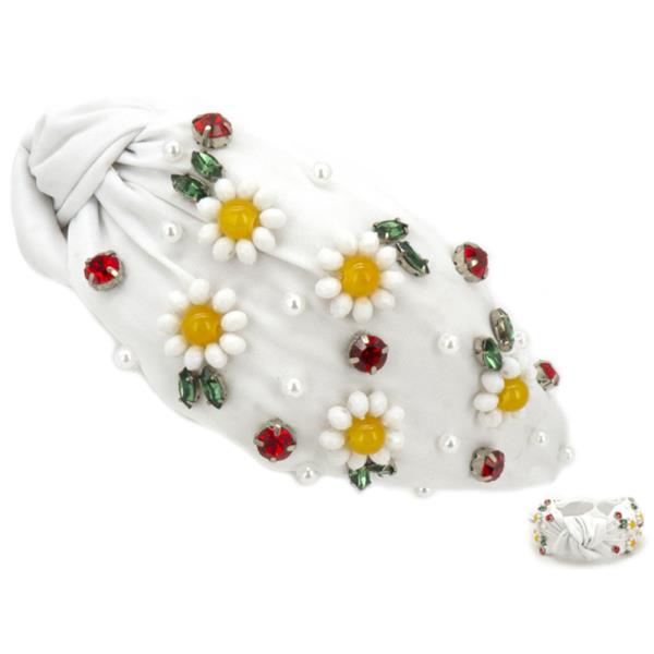 SEED BEAD FLOWER HEADBAND