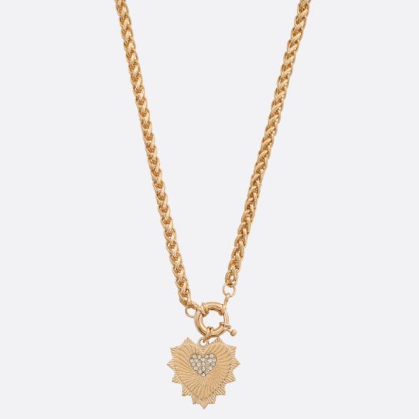 SDJ HEART PENDANT METAL NECKLACE