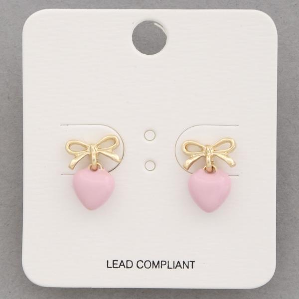 DAINTY BOE HEART BEAD EARRING