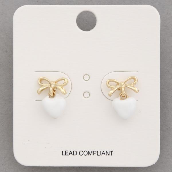 DAINTY BOE HEART BEAD EARRING