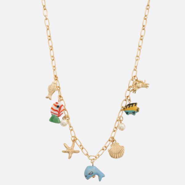 SEA LIFE MULTI CHARM NECKLACE