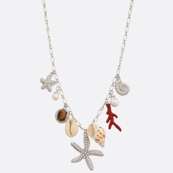 STARFISH SEA LIFE MULTI CHARM NECKLACE