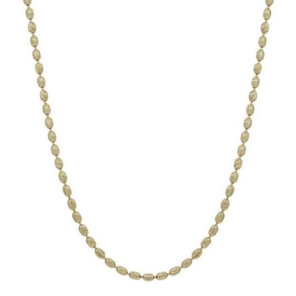 TEXTURED MEDIUM OVAL CHAIN SHORT NECKLACE