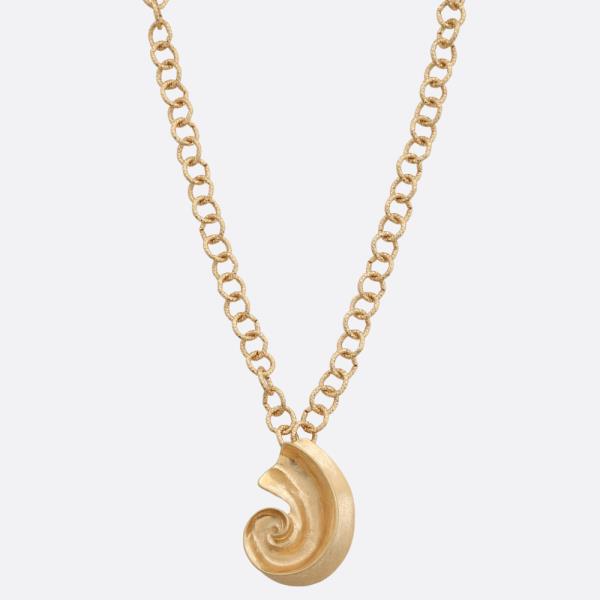 SEASHELL METAL PENDANT METAL NECKLACE